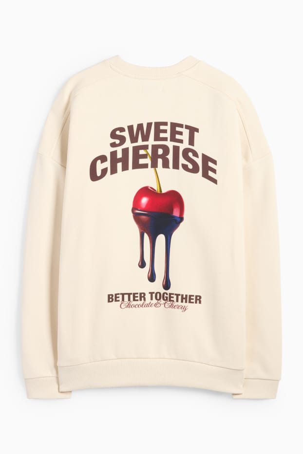 Damen - Sweatshirt - cremefarben