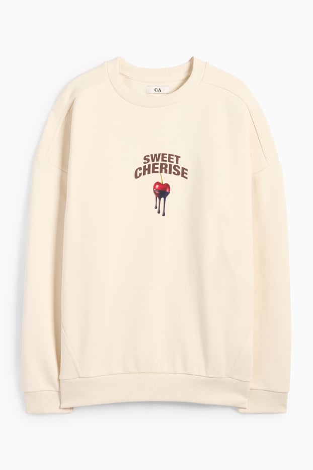 Damen - Sweatshirt - cremefarben