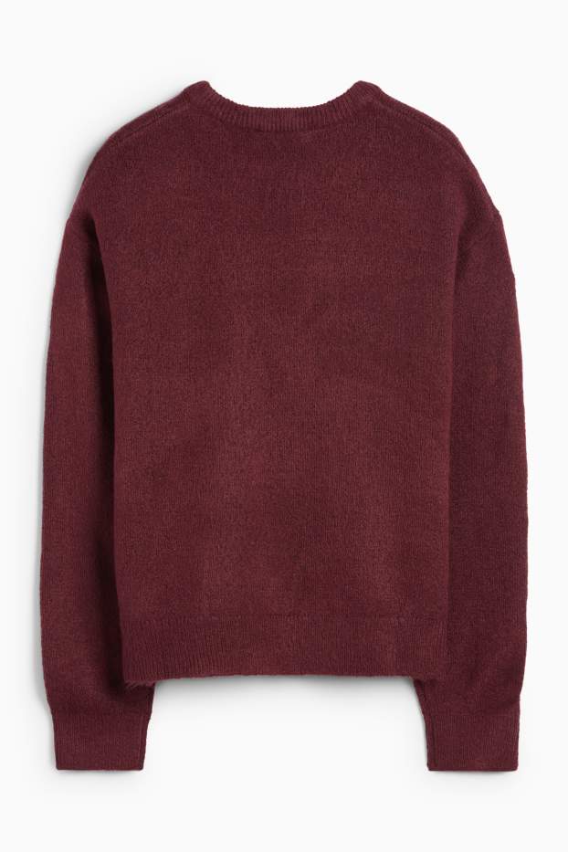 Kinder Mädchen - Chihuahua - Pullover - bordeaux