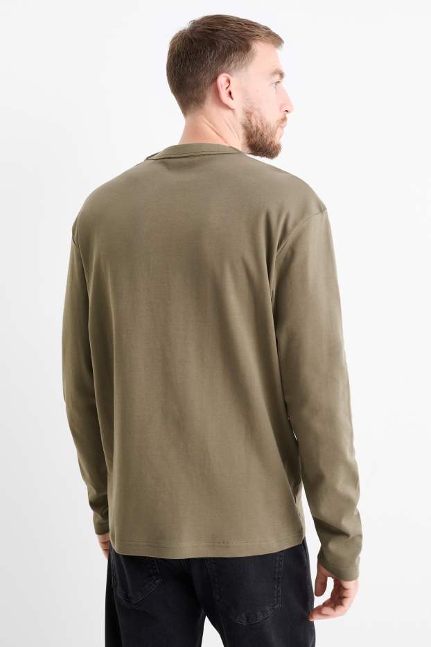 Men - Long sleeve top - khaki