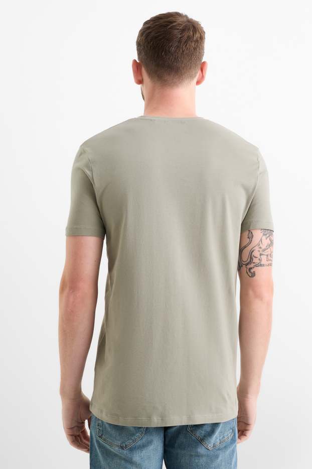 Men - T-shirt - slim fit - Flex - light gray
