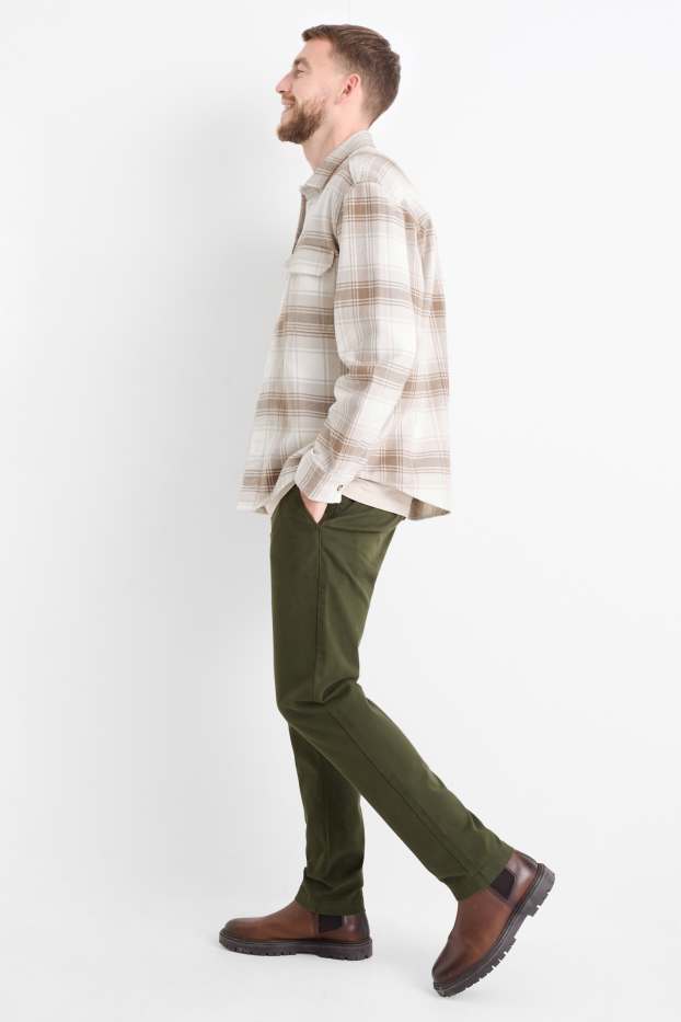 Uomo - Chino - slim fit - verde scuro