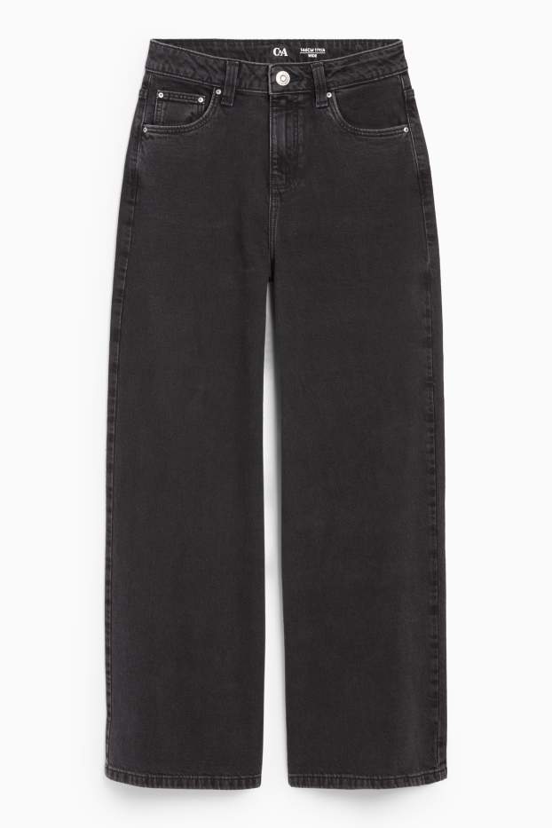 Kinder Mädchen - Wide Leg Jeans - dunkeljeansgrau