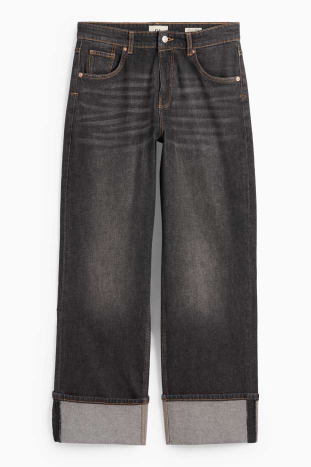 Femmes - Baggy jean - mid waist - jean gris foncé