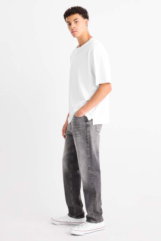 Men - Relaxed tapered jeans - LYCRA® - denim-gray