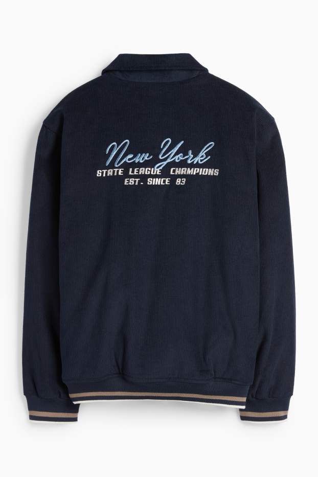 Kinder Buben - New York - Cordjacke - gefüttert - dunkelblau