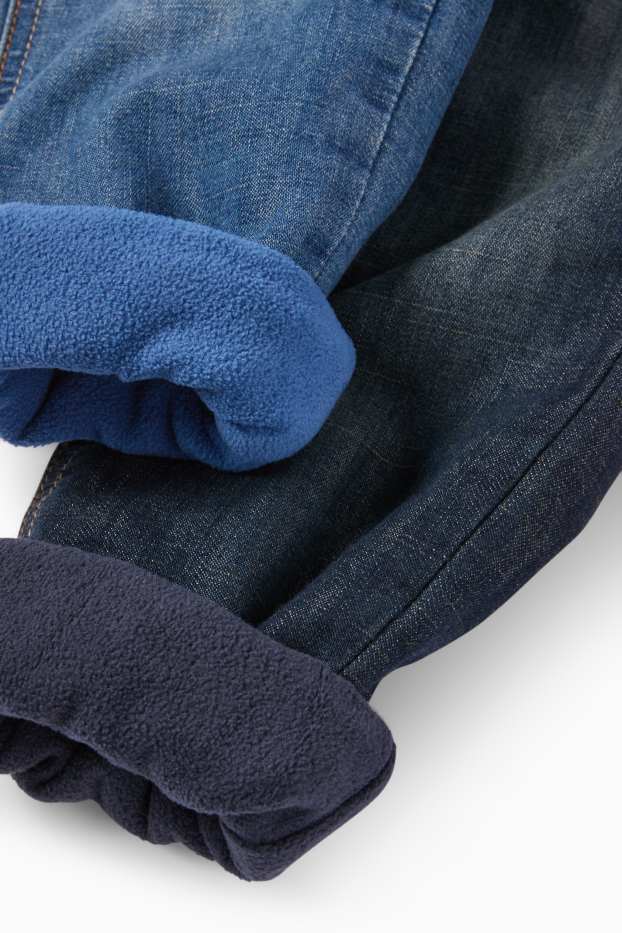 Kinder Jungen - Multipack 2er - Slim Jeans - Thermojeans - jeansblau