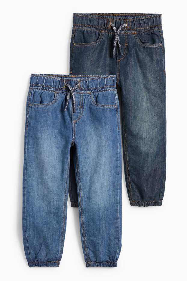 Kinder Jungen - Multipack 2er - Slim Jeans - Thermojeans - jeansblau
