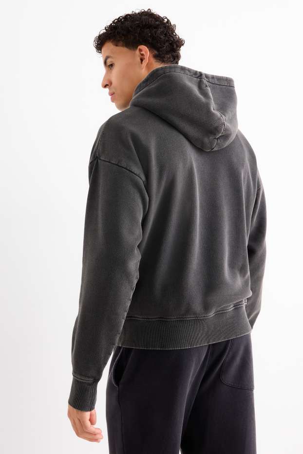 Men - Hoodie - black-melange