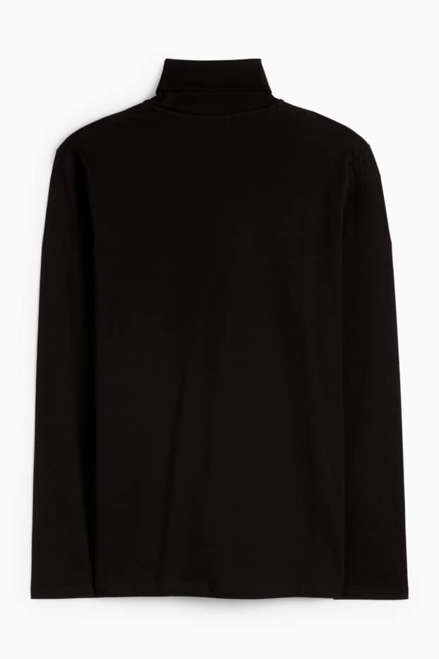 Herren - Rollkragenshirt - schwarz