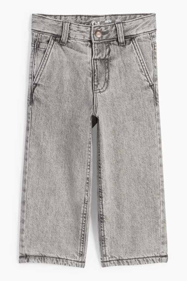 Kinder Buben - Loose Fit Jeans - Thermojeans - helljeansgrau