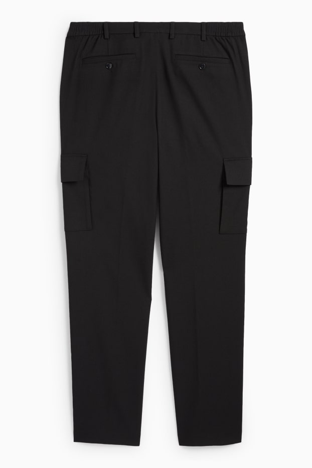 Hommes - Pantalon de costume - regular fit - Flex - noir