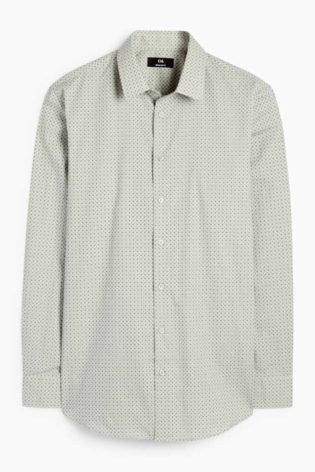 Herren - Set - Pullover mit V-Ausschnitt und Businesshemd - 2 teilig - dunkelgrün