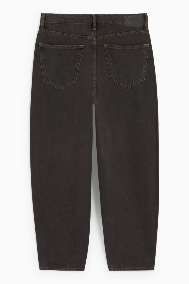 Pánské - Barrel jeans - džíny - hnědé