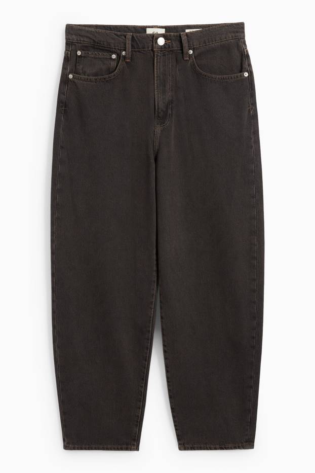 Pánské - Barrel jeans - džíny - hnědé