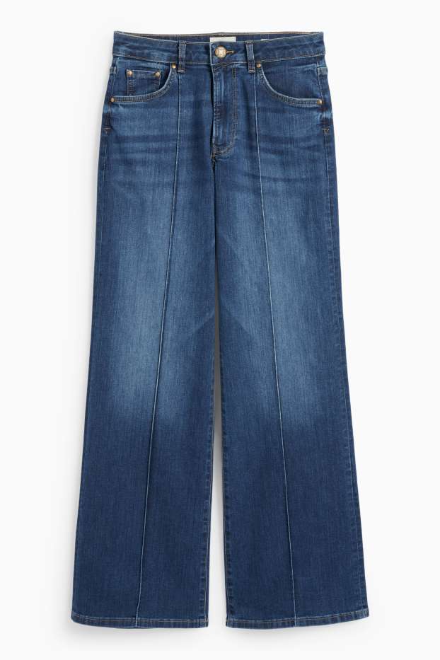 Dámské - Wide leg jeans - high waist - džíny - modré