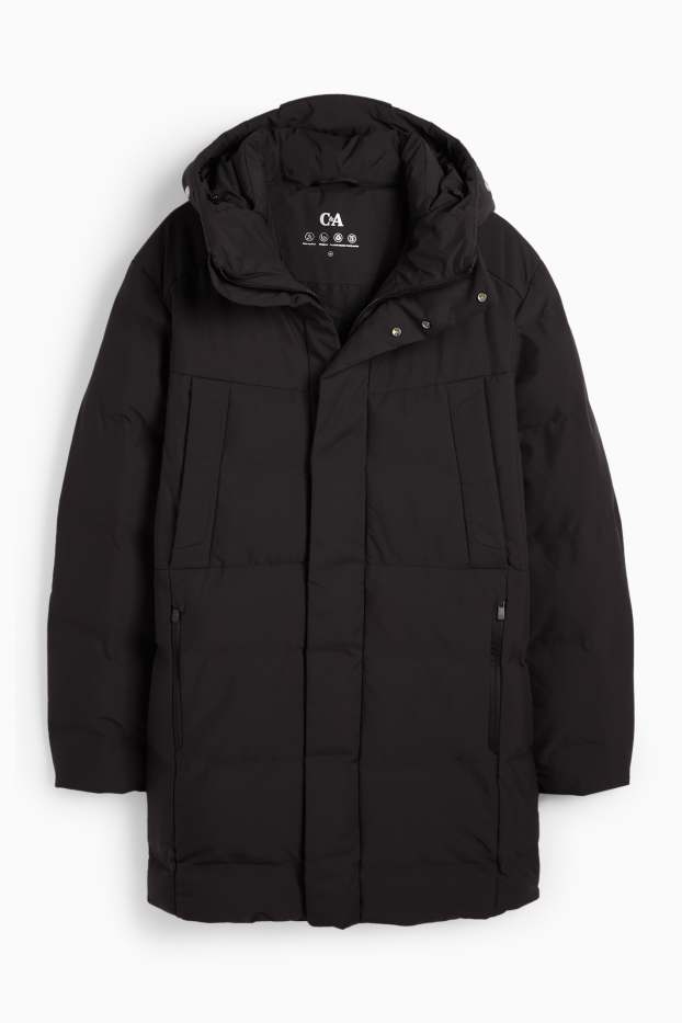 Herren - Parka mit Kapuze - Winter - wasserabweisend - schwarz