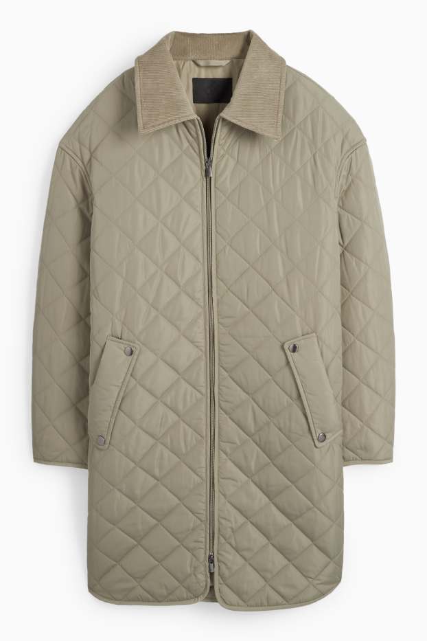 Damen - Steppmantel  - khaki