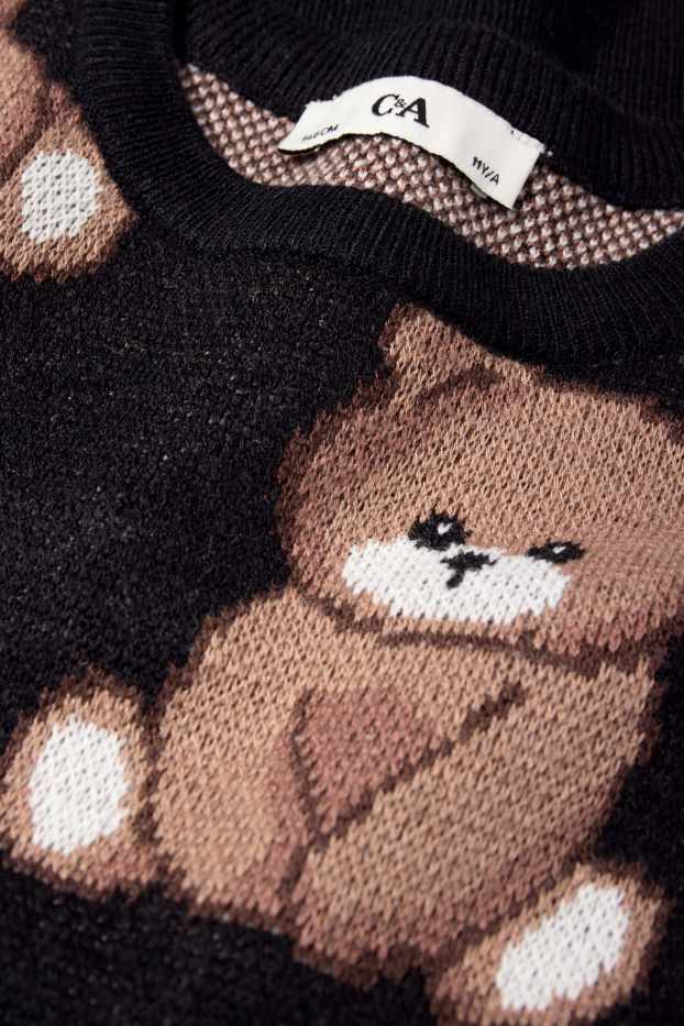 Enfants filles - Ours en peluche - pull - marron