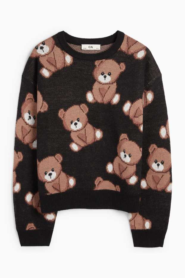 Enfants filles - Ours en peluche - pull - marron