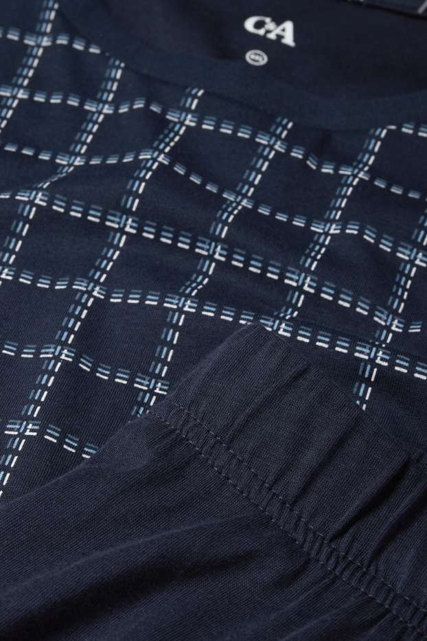 Hommes - Pyjama - bleu foncé