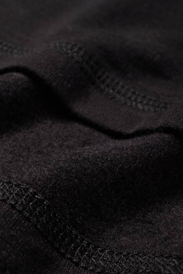 Damen - Langarmshirt - Slim Fit - schwarz