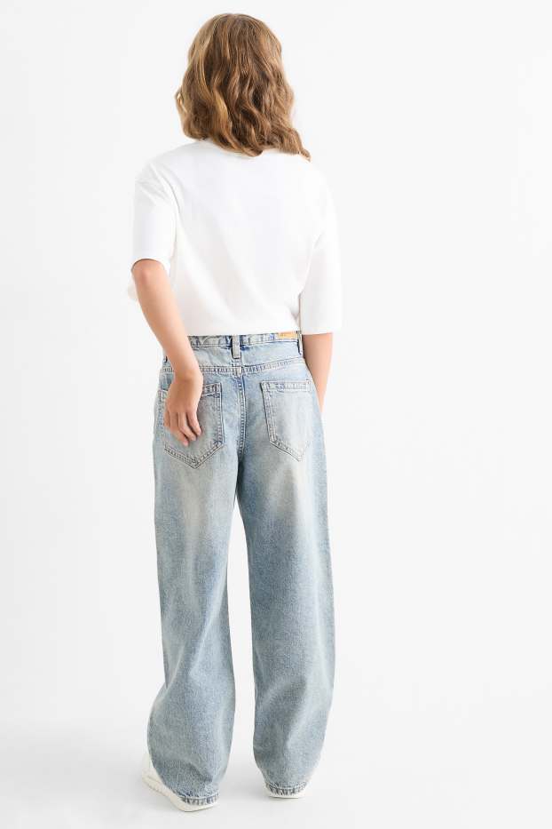 Children Girls - Skateboarder jeans - denim-light blue