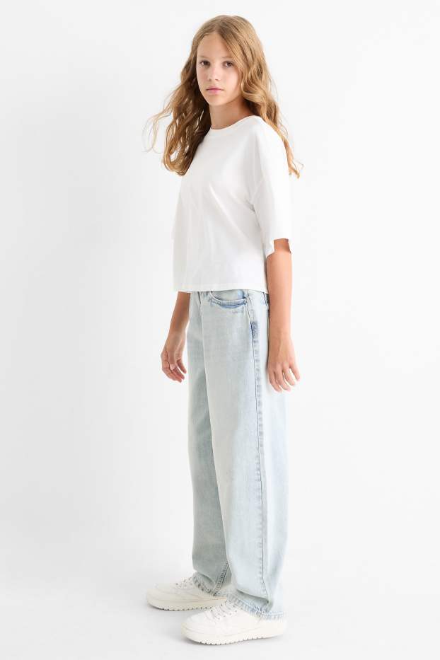 Children Girls - Balloon jeans - denim-light blue