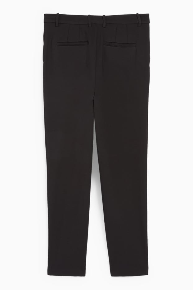 Dames - Pantalon - high waist - tapered fit - zwart
