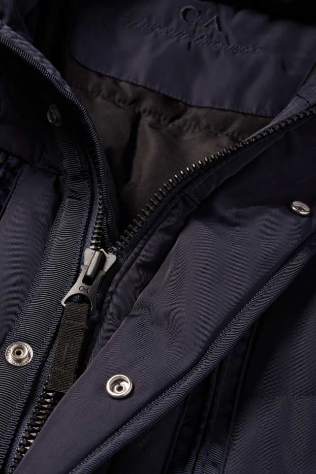 Hombre - Chaqueta acolchada con capucha - azul oscuro