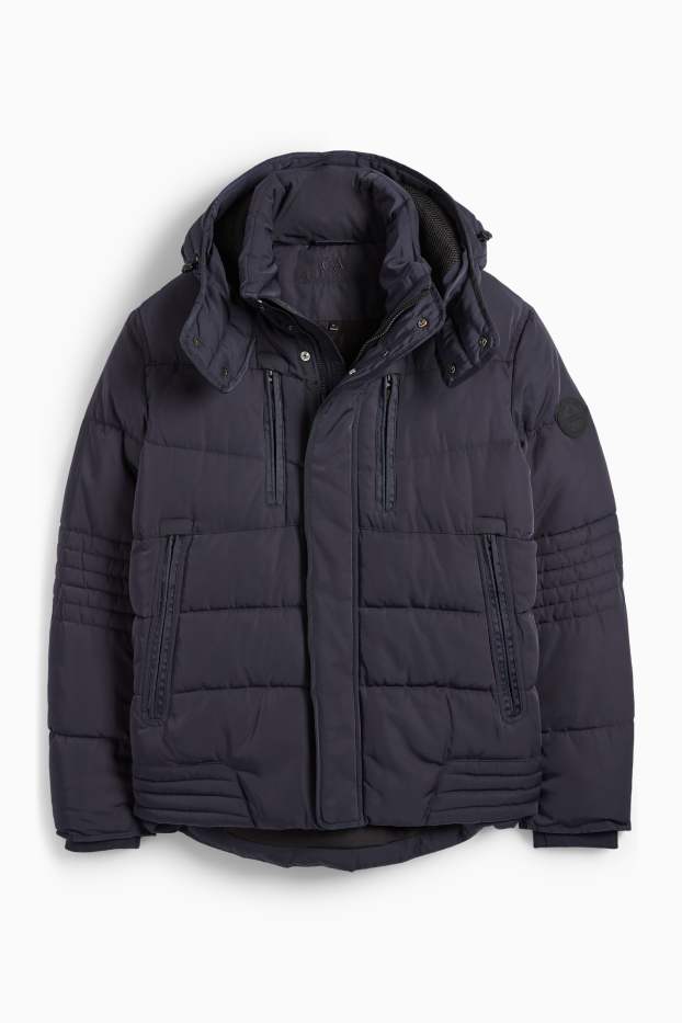 Hombre - Chaqueta acolchada con capucha - azul oscuro