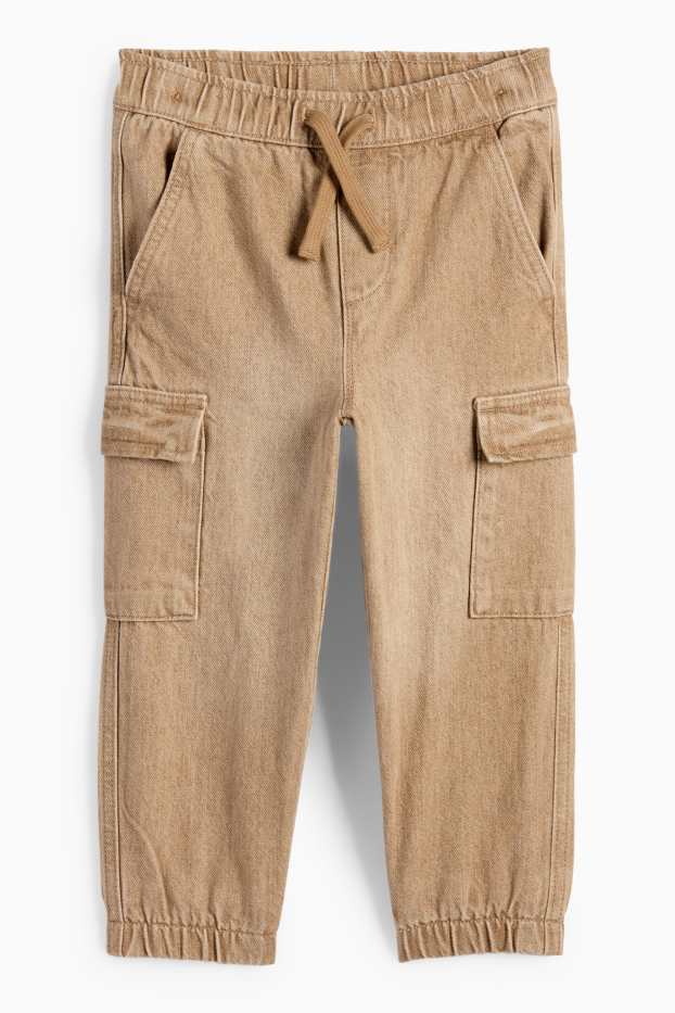 Copii - Băieți - Loose fit jeans - jeans termoizolanți - maro deschis