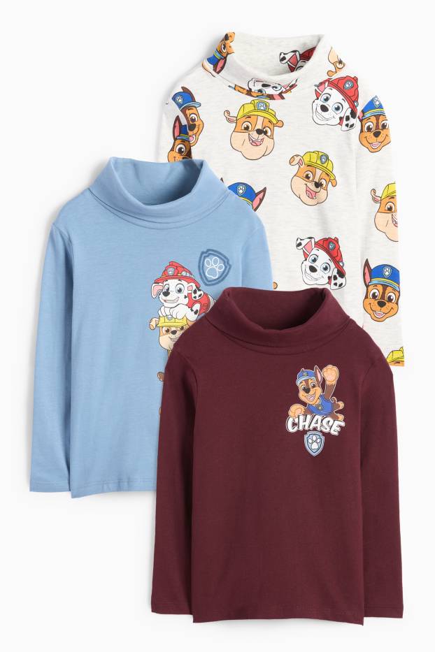 Bambini - Confezione da 3 - PAW Patrol - Chase, Rubble - dolcevita - blu