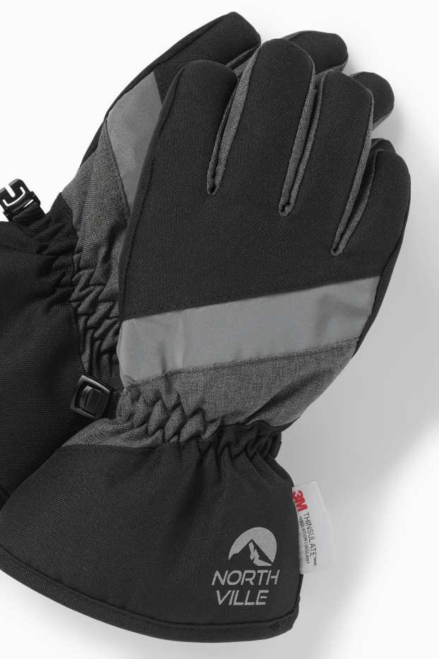 Kinderen: jongens - Skihandschoenen - waterdicht - zwart