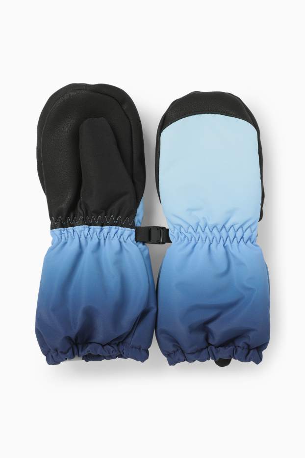 Bambine - Muffole da sci - impermeabili - fantasia - blu / nero