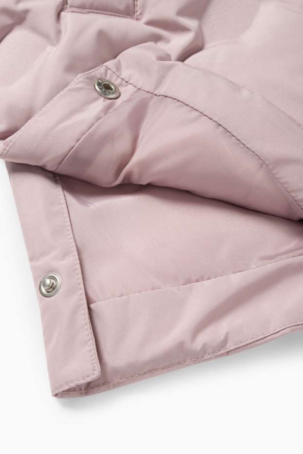 Kinder Mädchen - Steppjacke mit Kapuze - wasserabweisend - rosa