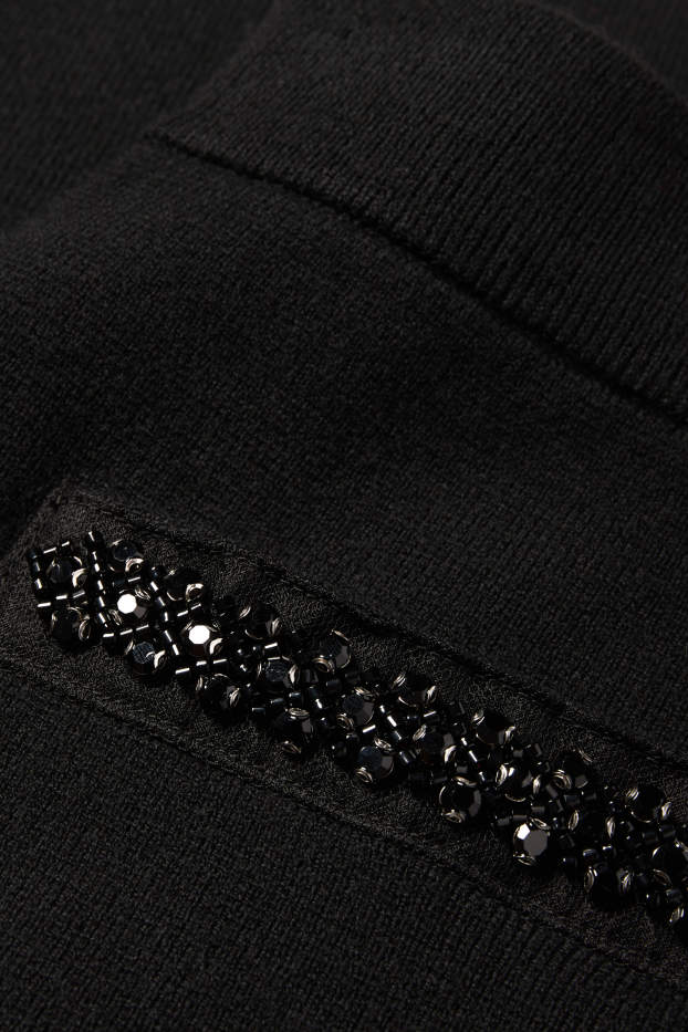 Women - Knitted skirt - black