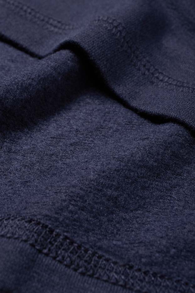 Women - Long sleeve top - slim fit - dark blue