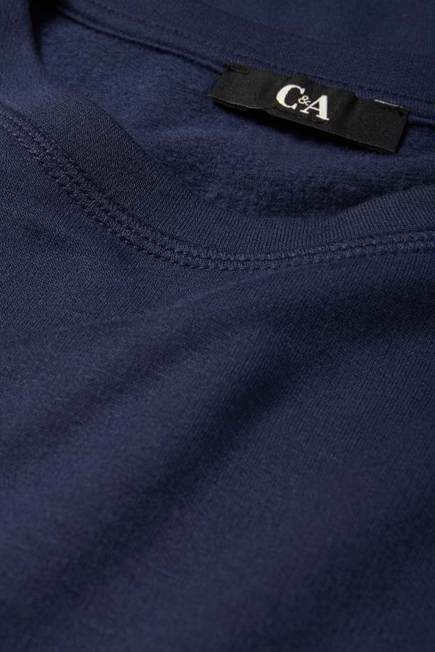 Women - Long sleeve top - slim fit - dark blue