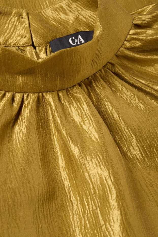 Dames - Blouse - glanzend - goud