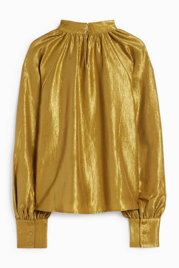 Dames - Blouse - glanzend - goud