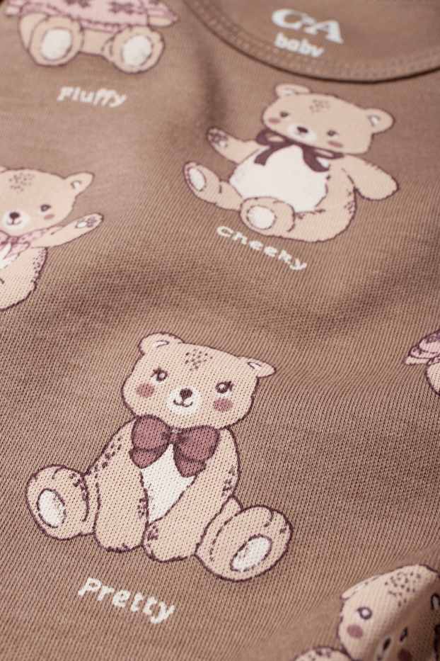 Baby Mädchen - Teddybär - Baby-Body - braun