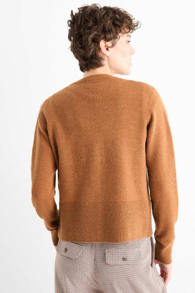 Damen - Strickjacke - hellbraun