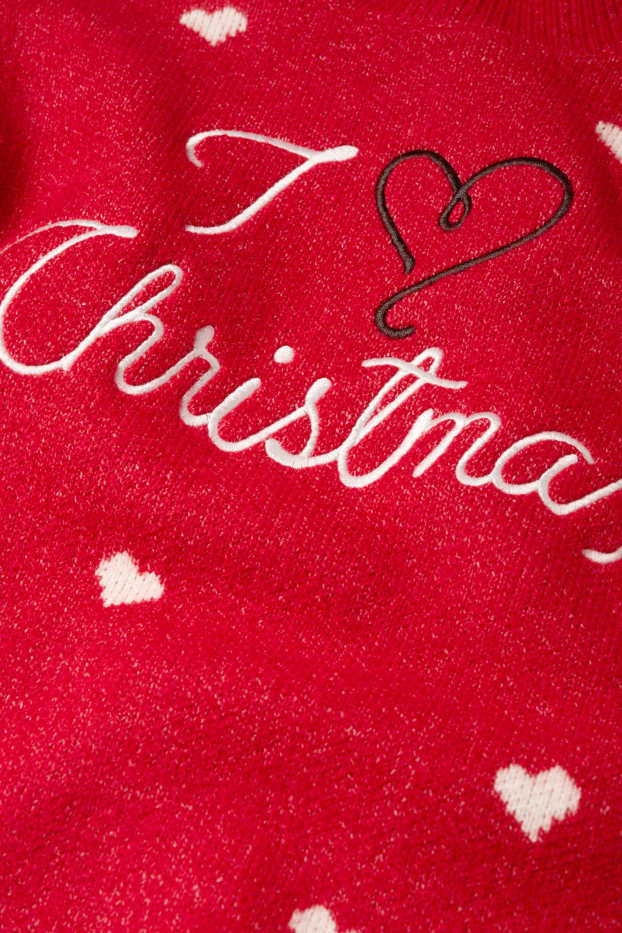 Femmes - Pull de Noël - I Love Christmas - rouge