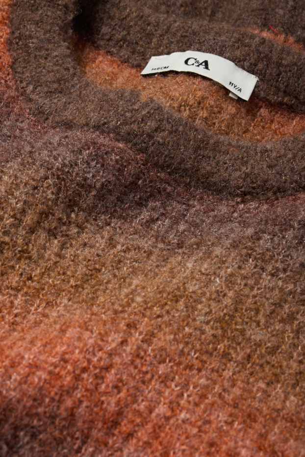 Kinder Buben - Pullover - gemustert - braun