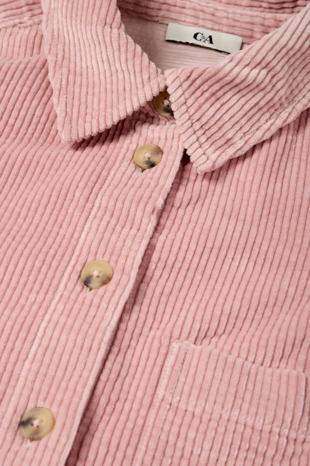 Damen - Cord-Bluse - rosa