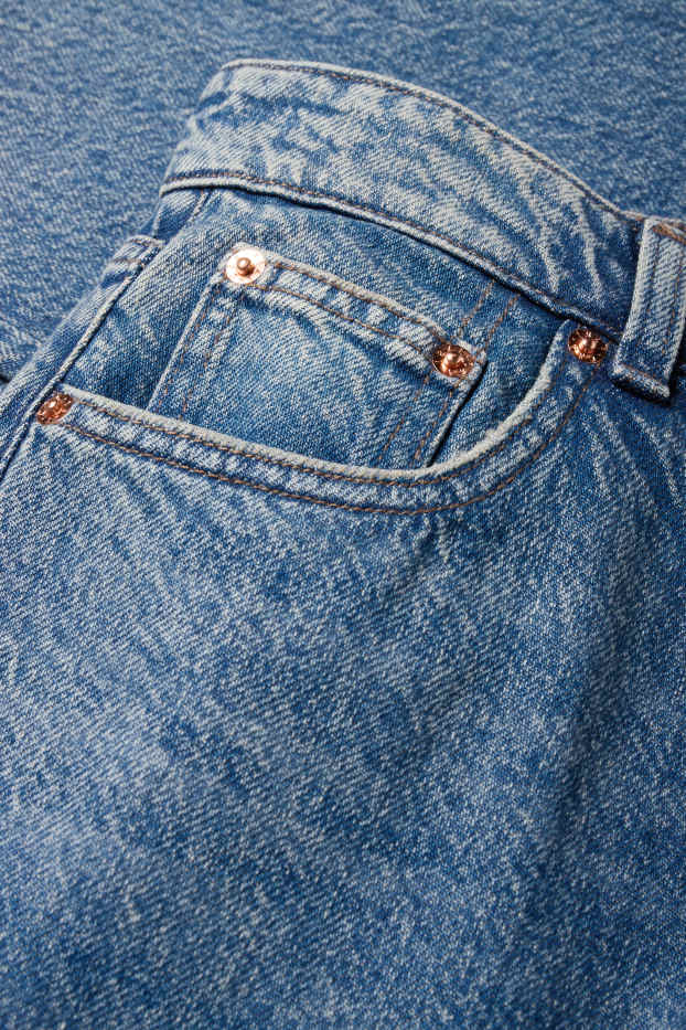 Damen - Straight Jeans - Low Waist - jeansblau