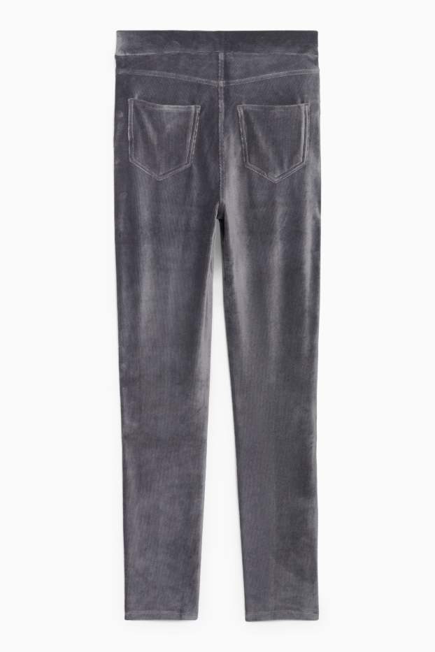 Damen - Cord-Leggings - dunkelgrau