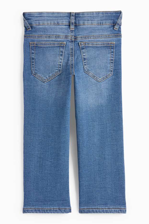 Kinderen: jongens - Wilde dieren - straight jeans - thermojeans - jeansblauw