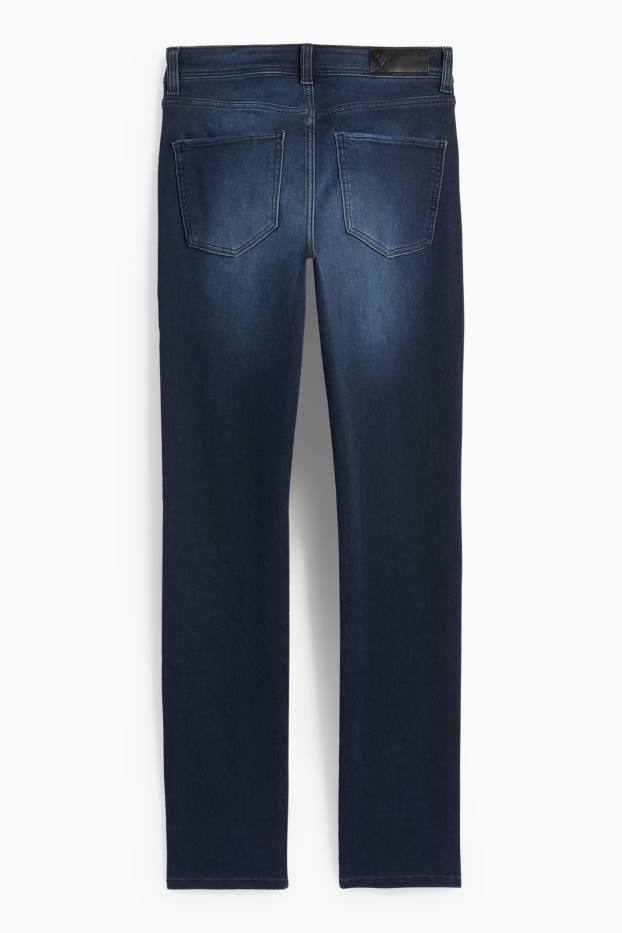Damen - Slim Jeans - Mid Waist - Jog Denim - dunkeljeansblau